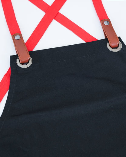 Heavy Twill Bib Apron - Black